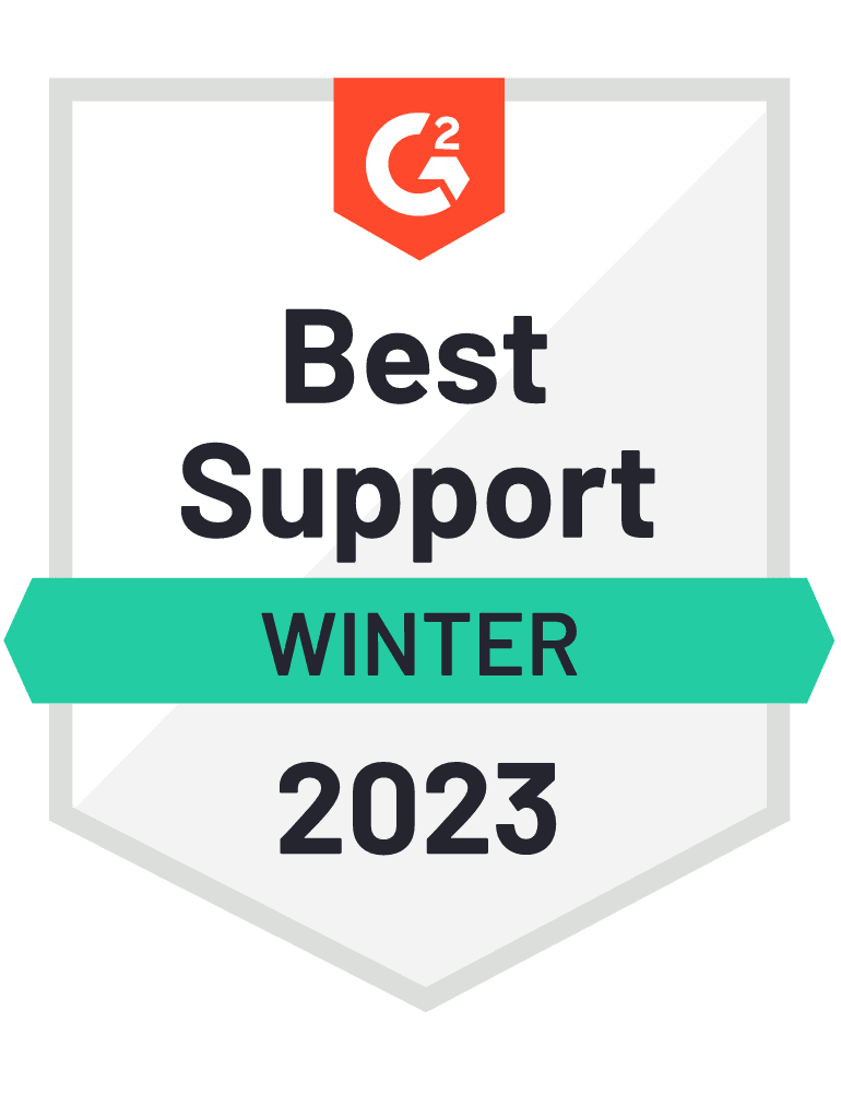 Datenextraktion Beste Unterstützung 2022 G2 Award
