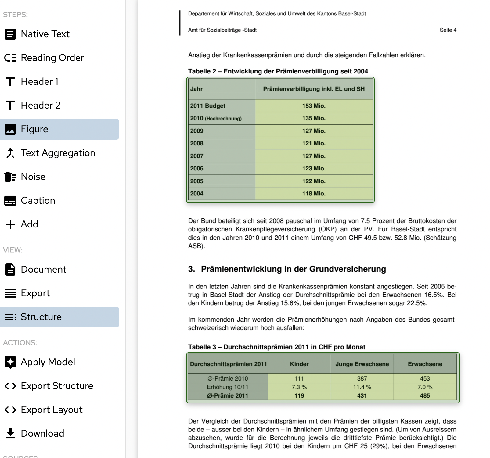 Extracting figures in PDF document