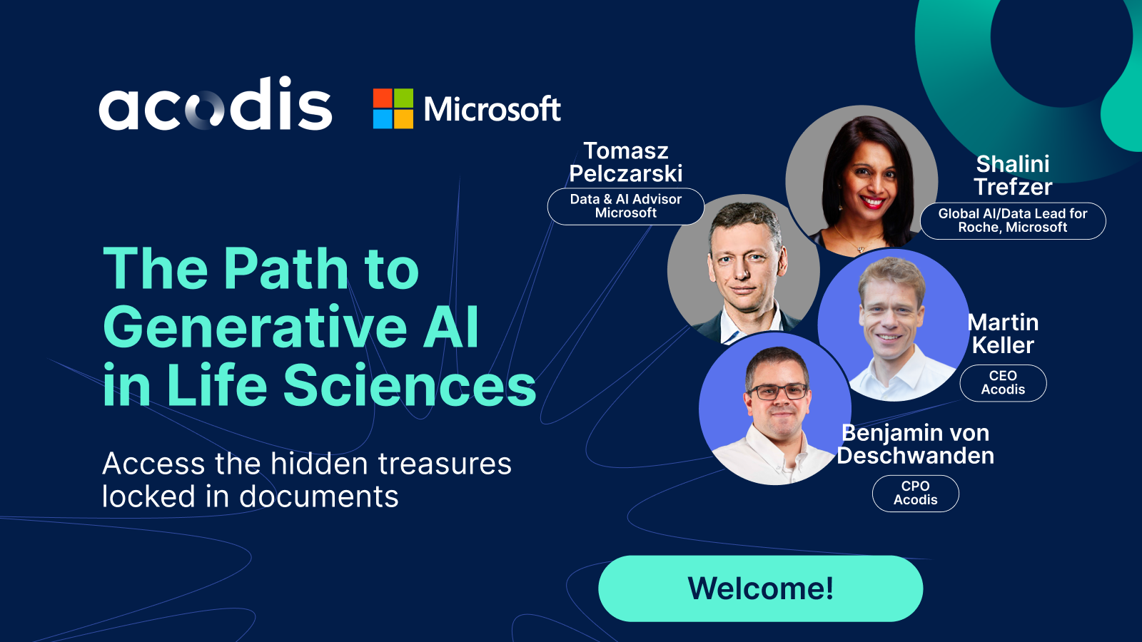 LinkedIn Header - Webinar - The Path to Generative AI in Life Sciences - 1600x900px (8)